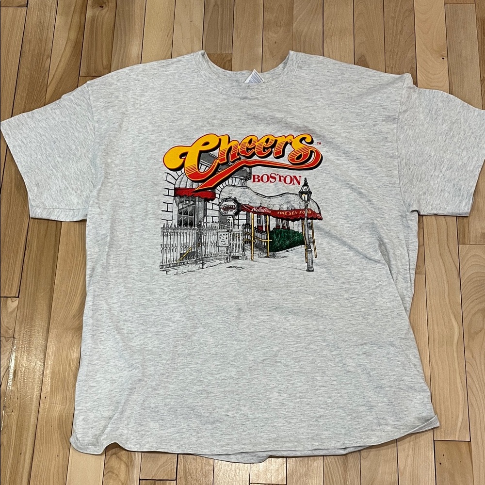 Gildan Gray Cheers Boston Tee